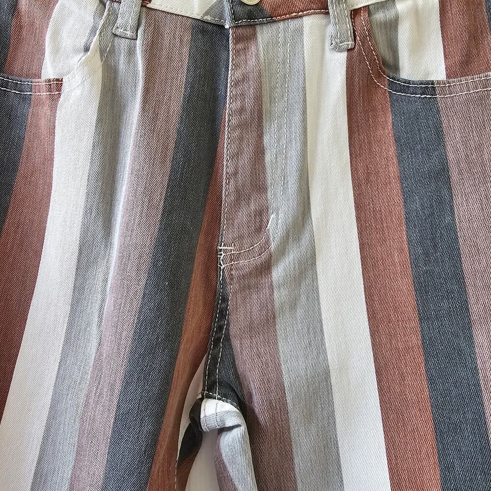 Wisteria Lane 26 Bell Bottom Jeans Vintage Style Striped Boho Y2K Hippie 70's - Picture 6 of 13